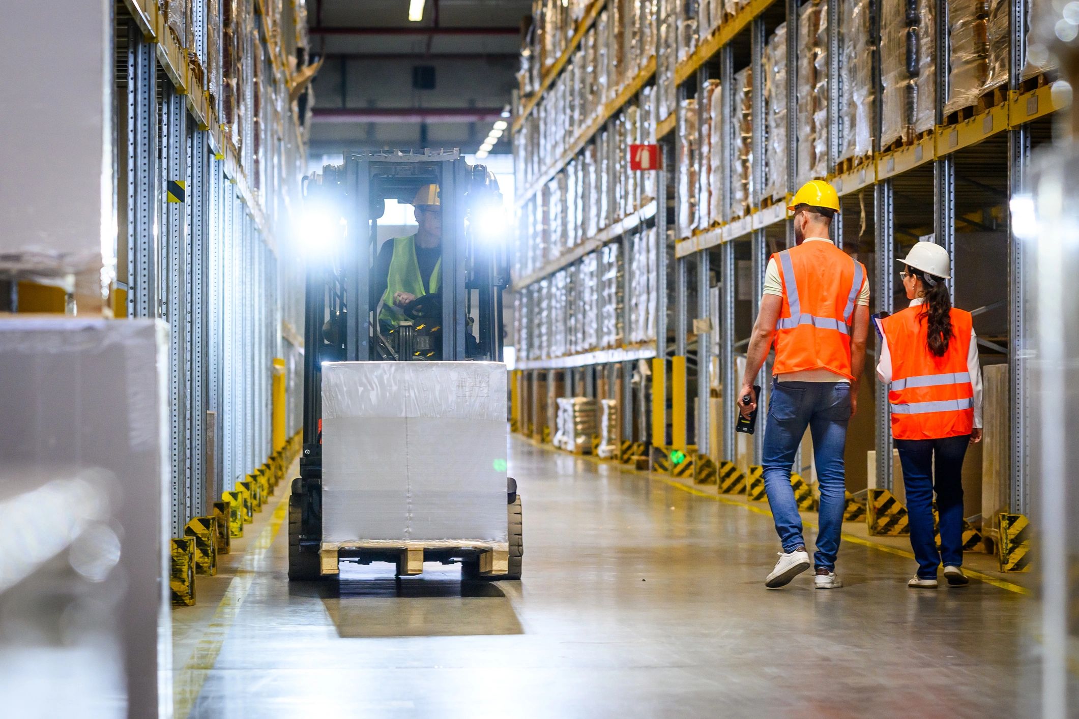 Warehouse operations team coordinating deliveries